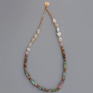 Natural Stone Two Layers Bracelet Friendship Seedbead Boho Jewelry