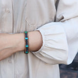 Labradorite & Lapis Lazul Leather Bracelet
