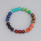 7 Chakras Tiger Eye Bead Bracelets For Yoga Meditation