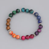 7 Chakras Tiger Eye Bead Bracelets For Yoga Meditation