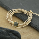 Labradorite Charm Bracelet Rope Wrap Natural Stone Boho Jewelry
