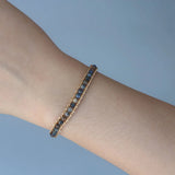 Tiny 3mm Stone Bead Bracelet Women Girls