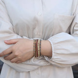 Tiny 3mm Stone Bead Bracelet Women Girls