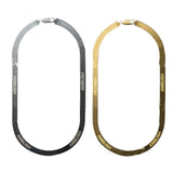 EDY AMBUSH Hip Hop Punk Titanium Steel Snake Bone Chain Necklace