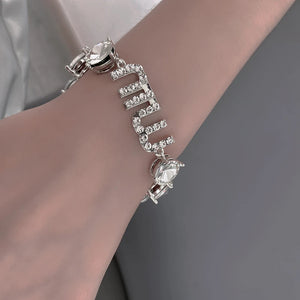 EDY Punk Rhinestone Bracelet Chain For Women