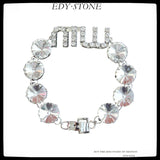 EDY Punk Rhinestone Bracelet Chain For Women
