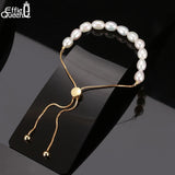 Baroque Freshwater Pearls Chain Bracelet 925 Sterling Silver Plated 14K GPB13