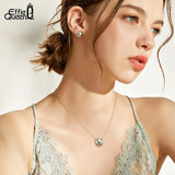 Abalone Shell Pendant Necklace Natural Pearl 14K Plated Women's Jewelry