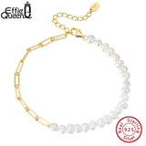 Natural Pearl Bracelet 925 Silver Women Valentines Gift