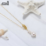925 Silver Baroque Pearl Necklace Unique 3 Piece Pendant GPN32