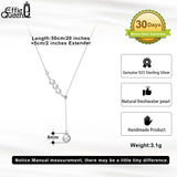 925 Silver Freshwater Pearl Necklace Adjustable Pendant Jewelry
