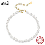 925 Silver Freshwater Pearl Bracelet 6mm Valentines Gift