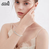 925 Silver Freshwater Pearl Bracelet 6mm Valentines Gift