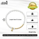 S925 Silver Freshwater Pearl Bracelet 14K Bamboo Chain Women Jewelry