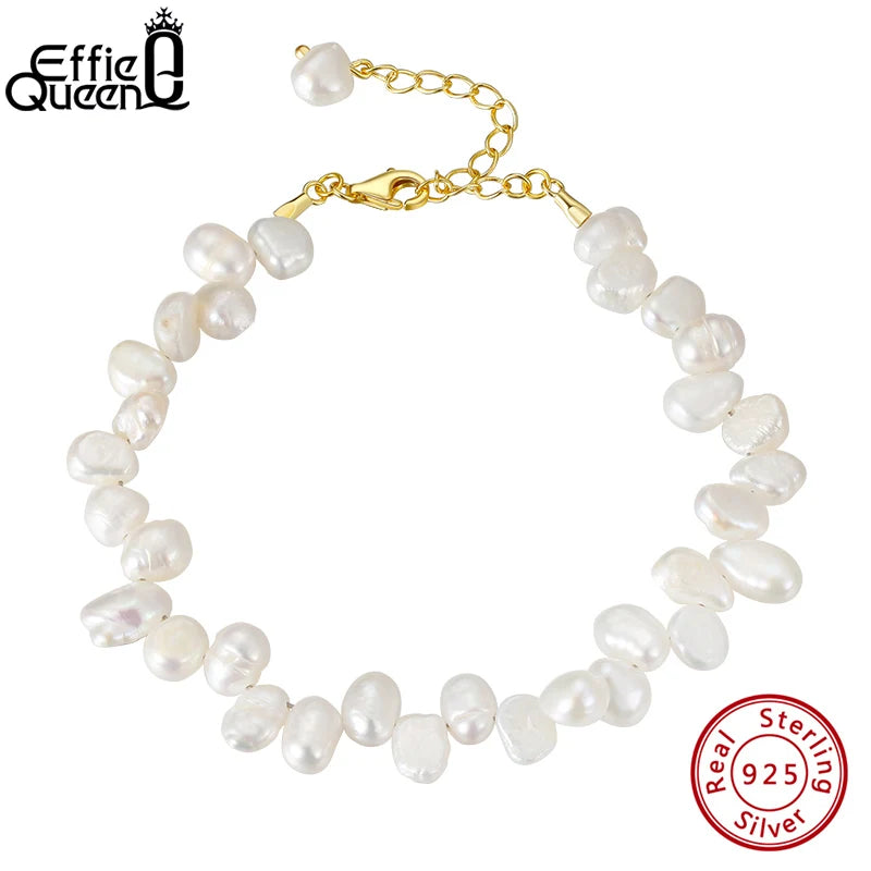 925 Silver Natural Pearl Bracelet Women Freshwater Pearl Val