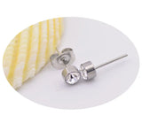 Round Crystal Stones Earring Studs Women Jewelry Girl