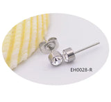 Round Crystal Stones Earring Studs Women Jewelry Girl
