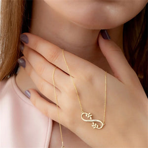 EIEGANT Name Infinity Necklace Stainless Steel Chain Child Pendant Nameplate
