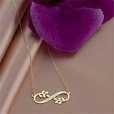 EIEGANT Name Infinity Necklace Stainless Steel Chain Child Pendant Nameplate