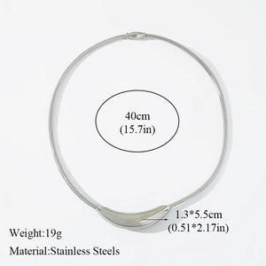 EIEILIECK 316L Stainless Steel Geometric Choker Necklace for Women