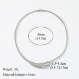 EIEILIECK 316L Stainless Steel Geometric Choker Necklace for Women