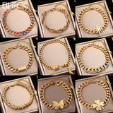 316L Stainless Steel Butterfly Clover Chain Bracelet For Women
