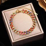 316L Stainless Steel Butterfly Clover Chain Bracelet For Women