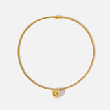316L Steel Chain Choker Pendant Necklace for Women