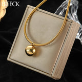 316L Steel Chain Choker Pendant Necklace for Women