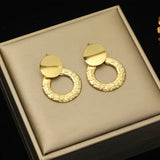 316L Stainless Steel Flower Pearl Butterfly Earrings Girl Ear Jewelry
