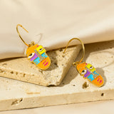 316L Stainless Steel Flower Pearl Butterfly Earrings Girl Ear Jewelry