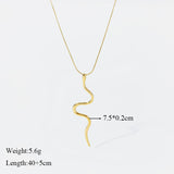 316L Stainless Steel Snake Pendant Necklace For Women Girl