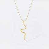 316L Stainless Steel Snake Pendant Necklace For Women Girl