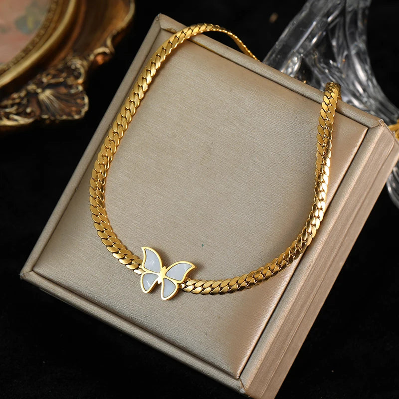 Butterfly Pendant Necklace for Women