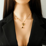 316L Stainless Steel Little Bee Pendant Necklace For Women Girl