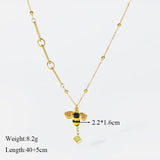 316L Stainless Steel Little Bee Pendant Necklace For Women Girl