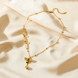 316L Stainless Steel Little Bee Pendant Necklace For Women Girl