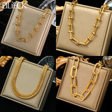 316L Stainless Steel Thick Chain Necklace for Women