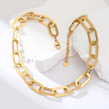 316L Stainless Steel Thick Chain Necklace for Women