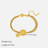 316L Stainless Steel Eye Charm Bracelet For Women Multi-layer Chains