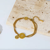 316L Stainless Steel Eye Charm Bracelet For Women Multi-layer Chains