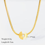 316L Stainless Steel Geometric Pearl Chokers Necklace For Women Girl