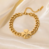 316L Stainless Steel Circle Charms Bracelet For Women Non-fading Bangles