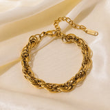 316L Stainless Steel Annularity Chain Link Bracelet for Women