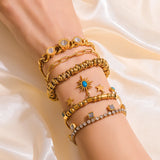 316L Stainless Steel Annularity Chain Link Bracelet for Women