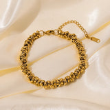 316L Stainless Steel Annularity Chain Link Bracelet for Women
