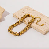 316L Stainless Steel Annularity Chain Link Bracelet for Women