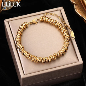 316L Stainless Steel Annularity Chain Link Bracelet for Women