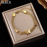 316L Stainless Steel Butterfly Charm Bracelet