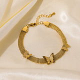316L Stainless Steel Butterfly Charm Bracelet